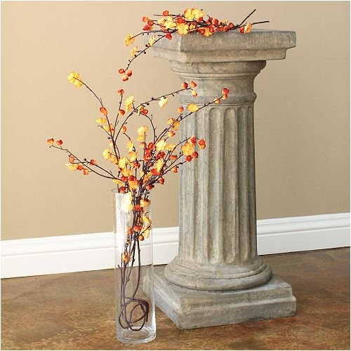 Artificial Velvet Plum Blossom Stems, Yellow 