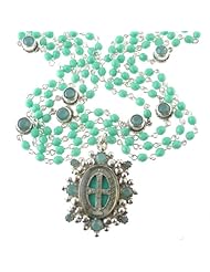 Virgins Saints and Angels Oval San Benito Magdalena Turquoise and Pacific Opal