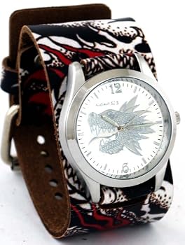 Nemesis Serpent Dragon Leather Cuff Watch #NE903S