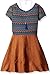 Amy Byer Girls' Big Multi Lace Dress with Knit Suede Skirt