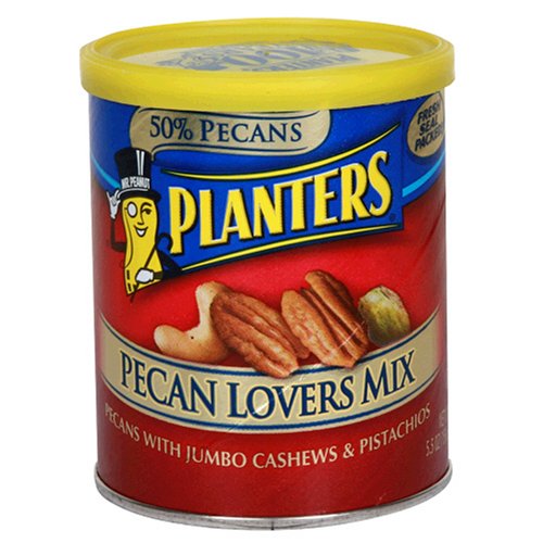 Planters Pecan Lovers Mix, 5.5-Ounce Canisters (Pack of 6) by Planters