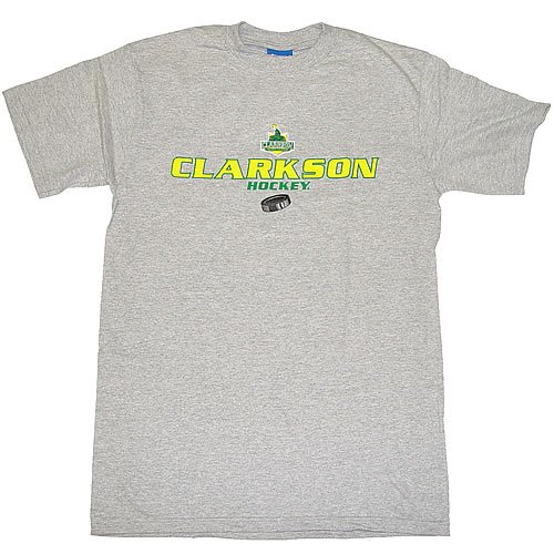 Buy Clarkson Golden Knights with Puck Champion Gray T-Shirt