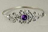 Sterling Silver Fligree Bracelet with Genuine Gemstone of your choice.