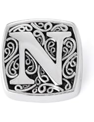Bonn Bons® By Lori Bonn Sterling Silver "N Is For Naughty" Initial Slide Charm For Charm Bracelets