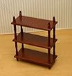 Dollhouse Miniature Open Shelving Unit in Cherry