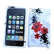 Apple iPod Touch 4th Generation Snap-on Protector Hard Case Image Cover "Artistic Red Flowers" Design