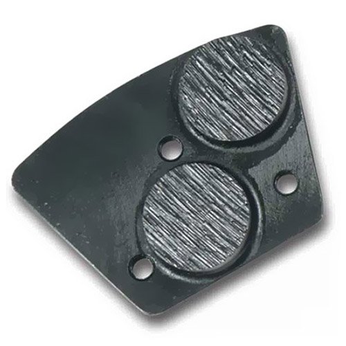 Double Round Diamond Grinding Shoe 16 Grit Hard Bond for Soft Concrete 2-26mm Circle x 10mm: 9 Pack