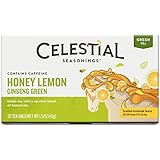 Celestial Seasonings Honey Lemon Ginseng Green Tea, 20 Count (Pack of 6)