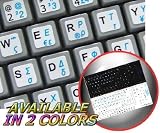 GREEK ENGLISH NETBOOK KEYBOARD STICKERS WHITE BACKGROUND