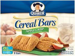 Quaker Cereal Bars, Apple Crisp, 8-Count Bars (Pack of 6)
