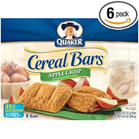 Quaker Cereal Bars, Apple Crisp, 8-Count Bars (Pack of 6)