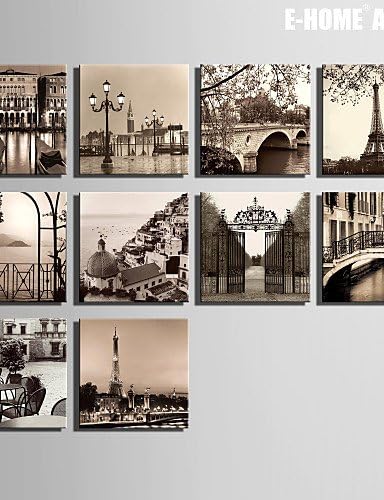 Stretched Canvas Art European City Scenery Series Decoration Painting MINI SIZE One Pcs , 10" x 10"-1# , 10" x 10"-1#