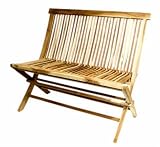 Ambientehome 62348 2er Klappbank Java, ca. 100cm breit, Teak