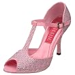 Bordello By Pleaser Women's Violet-01R T Strap Peep Toe Pump