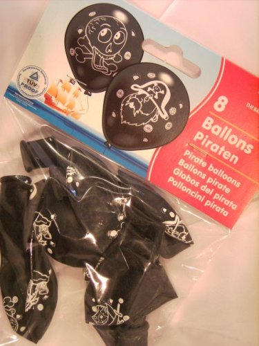 ** 8 Ballons Piraten-Motive**