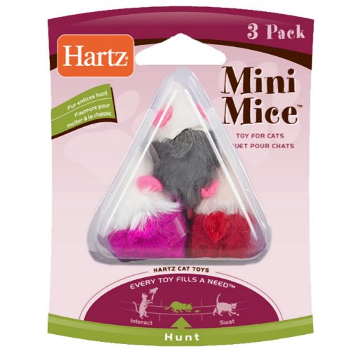 Detail image Hartz 3-Pack Mini Mice Cat Toy