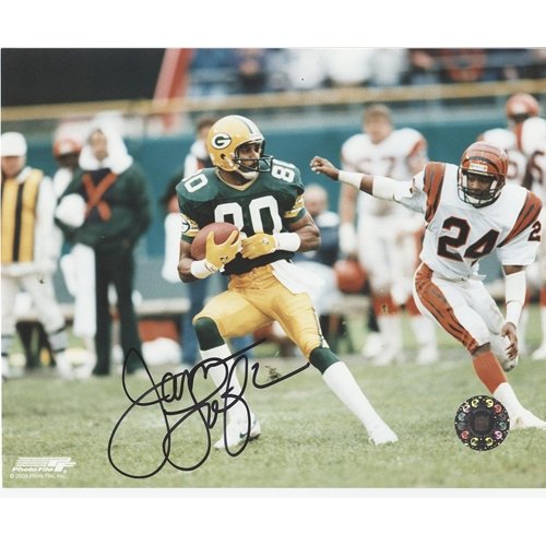 James Lofton Autographed Green Bay Packers (Green Jersey vs Bengals) 8x10 Photo