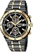 Black Two Tone Stainless Steel Alarm Chronograph Black Dial