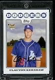 Clayton Kershaw RC - Rookie Card - Los Angeles Dodgers - 2008 Topps Updates & Highlights Baseball Card in Protective Screw Down Display Case!