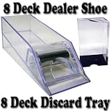 8-Deck Clear Acrylic Blackjack Shoe & Discard Tray