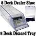 8-Deck Clear Acrylic Blackjack Shoe & Discard Tray