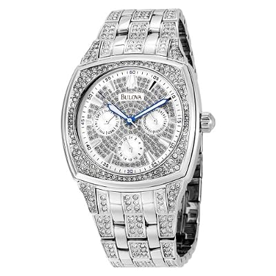 Bulova Men's Crystal Day-Date Watch #96C002 by Bulova