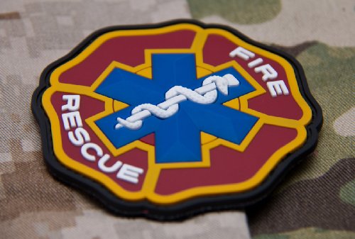 EMT Paramedic Firefighter Fire Rescue PVC Velcro Patch