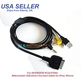 For KENWOOD KCA-IP300V USB Direct Interface Cable For iPOD & iPhone