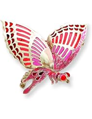 Sterling Silver Pink Enameled Lnsect Pin
