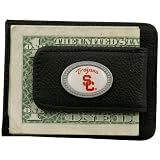 USC Trojans Leather Card Holder & Money Clip