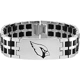 Arizona Cardinals Steel & Rubber Link ID Bracelet