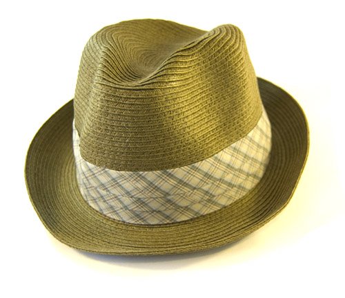 DKY Paper Braid Woven Fedora Hat - Brown