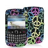 Colorful Peace Sign Bling Rhinestone Diamond Snap-On Hard Skin Case Cover f ....