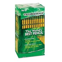 Dixon Ticonderoga 13872 Woodcase Pencil, HB #2, Yellow Barrel, 96 per Pack