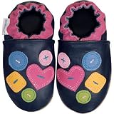 Robeez Buttons Navy Soft Sole Baby Shoes 6-12 months * 08 Newest Collection -- We Have Large Selections! *