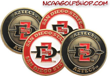 San Diego State Aztecs Golf Ball Markers