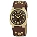 Golden Classic Women's 2267_brown "Off the Cuff" Vintage Leather Studded Band Watch