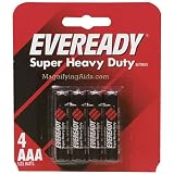 Eveready 4 AAA Super Heavy Duty Battery