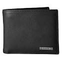 Fossil Evans Black Leather Zip Passcase Wallet