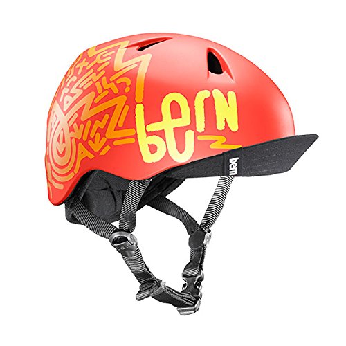 2016 Nino Summer Matte Orange Graphic w/ Flip Visor - XS/S