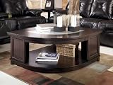 Corner Wedge Cocktail Table by Ashley - Dark Brown (T851-0)