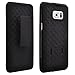 Samsung Galaxy S6 Edge+ Case, Samsung Galaxy S6 Edge Plus Case (2015) Black Swivel Slim Belt Clip Holster Armor Protective Case, Defender Cover Holster Shell Combo (BLACK HOLSTER SHELL COMBO)