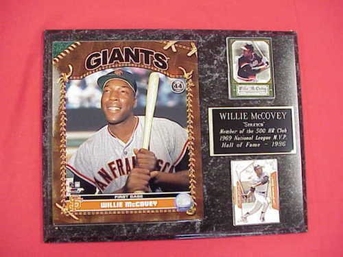 Giants Willie McCovey 2 Card Collector Plaque