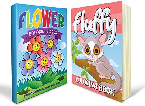 Flowers Coloring Book Bundle Includes Two Flower and Fluffy Coloring Books with 100+ Super Fun Pages Perfect for Boys and Girls