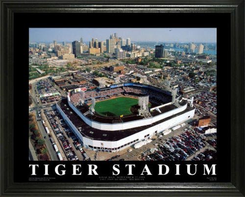 Detroit Tigers - Tiger Stadium Aerial - Lg - Framed Poster Print