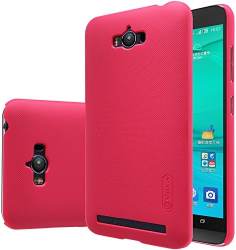 [nibaijing] ASUS Zenfone Max ZC550KL Case,FarCity [With Screen Protector] Frosted Shield Hard Case Back Cover - Retail Package,Red