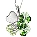 Wrapables Four Leaf Clover Pendant Necklace (Green), 18 inches