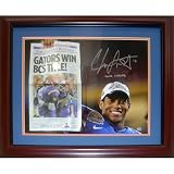 Chris Leak Autographed Florida Gators (BCS Newspaper) Deluxe Framed 16x20 Photo w/ "06 Champs"