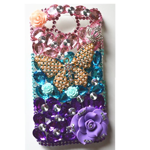 EVTECH(TM) 3D Handmade Rhinestone Series Crystal Diamond Design Case Clear Cover for LG Optimus G Pro E980 F240k (100% Handcrafted)