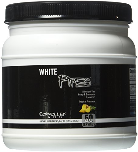 Controlled Labs White Pipes Stimulant Free Pump and Endurance Enhancer, Tropical Pineapple, 345 Gram